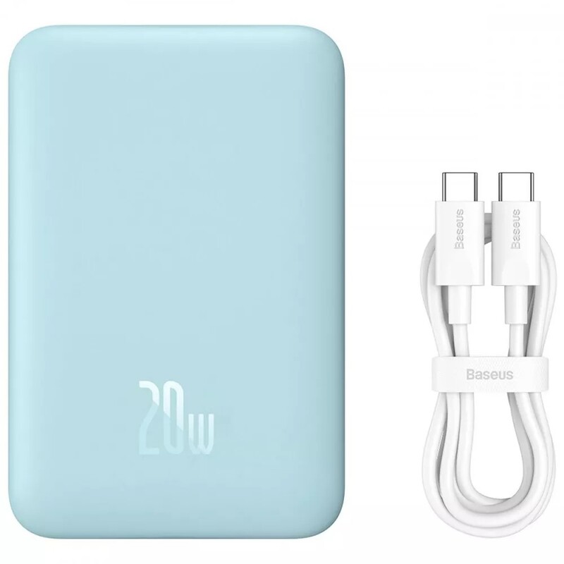 Универсальная мобильная батарея Baseus Magnetic Mini 10000mAh, 20W Blue (PPCX110103)