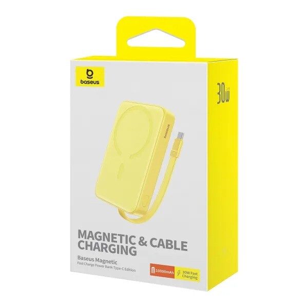 Универсальная мобильная батарея Baseus Magnetic Mini 10000mAh, 30W Yellow (P1002210BY23-00)