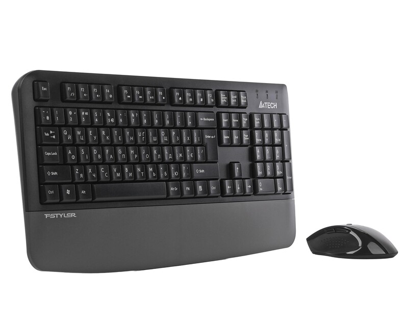 Комплект (клавиатура, мышь) беспроводной A4Tech Fstyler FG2500S Plus Grey