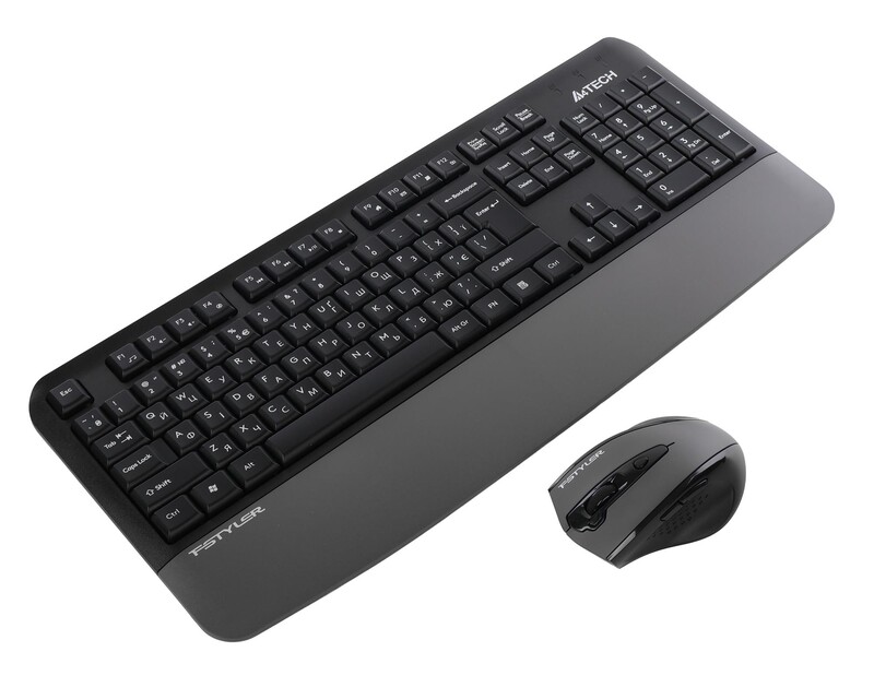 Комплект (клавиатура, мышь) беспроводной A4Tech Fstyler FG2500S Plus Grey