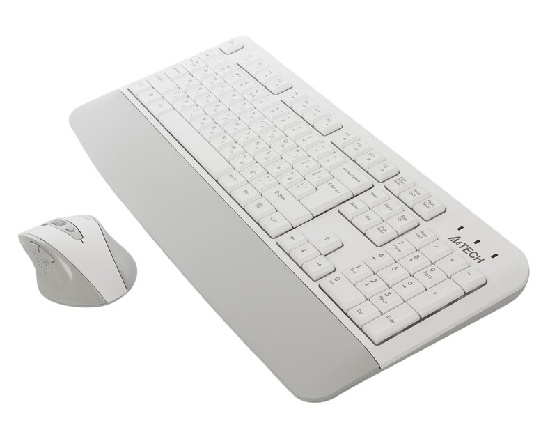 Комплект (клавиатура, мышь) беспроводной A4Tech Fstyler FG2500S Plus White
