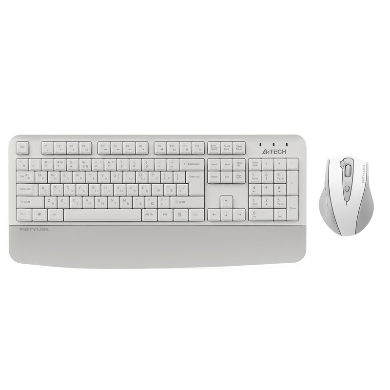 Комплект (клавиатура, мышь) беспроводной A4Tech Fstyler FG2500S Plus White
