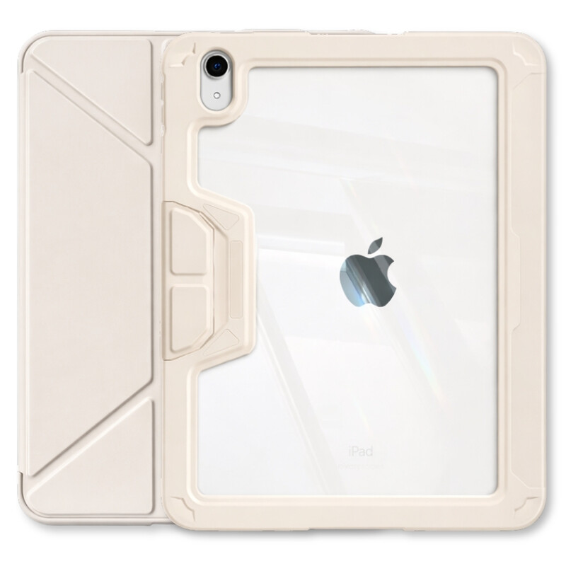 Чехол-книжка BeCover Rugged Origami Transparent с креплением Apple Pencil для Apple iPad 10.9" (2022/2024)/iPad (А16) 2025 11" Beige (714970)