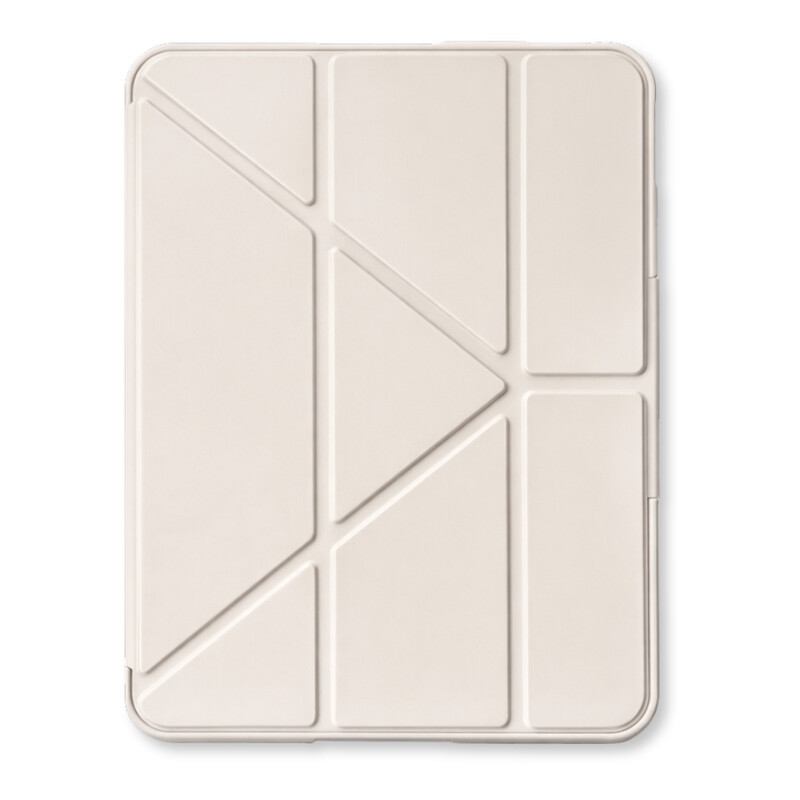 Чехол-книжка BeCover Rugged Origami Transparent с креплением Apple Pencil для Apple iPad 10.9" (2022/2024)/iPad (А16) 2025 11" Beige (714970)