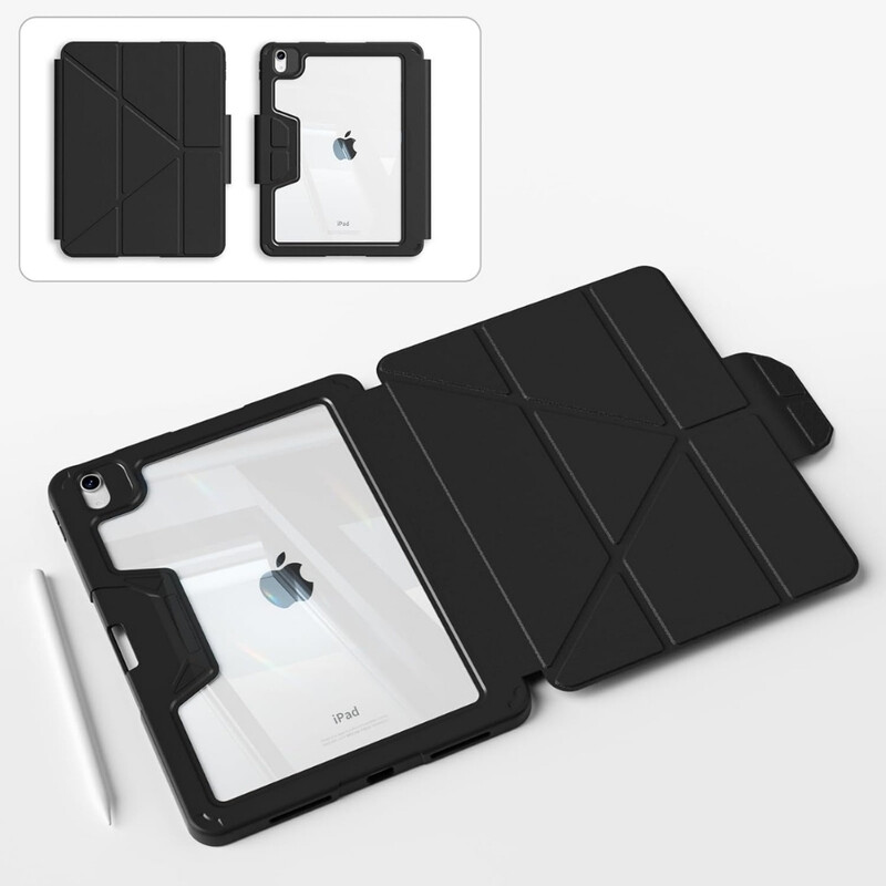 Чехол-книжка BeCover Rugged Origami Transparent с креплением Apple Pencil для Apple iPad Air 11" M2/M3 (2024/2025) Black (714968)