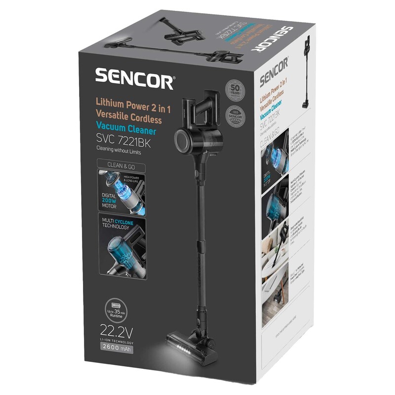 Аккумуляторный пылесос Sencor SVC 7221BK