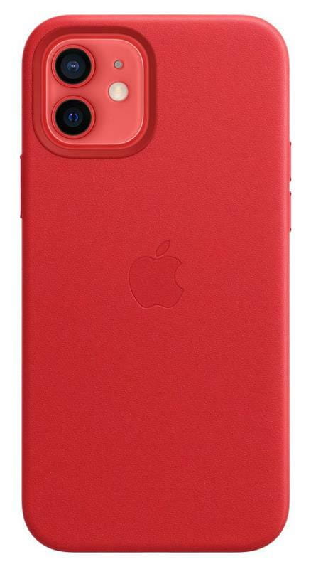 Чехол-накладка Apple Leather Case with MagSafe для Apple iPhone 12/12 Pro (PRODUCT)RED (MHKD3ZE/A)