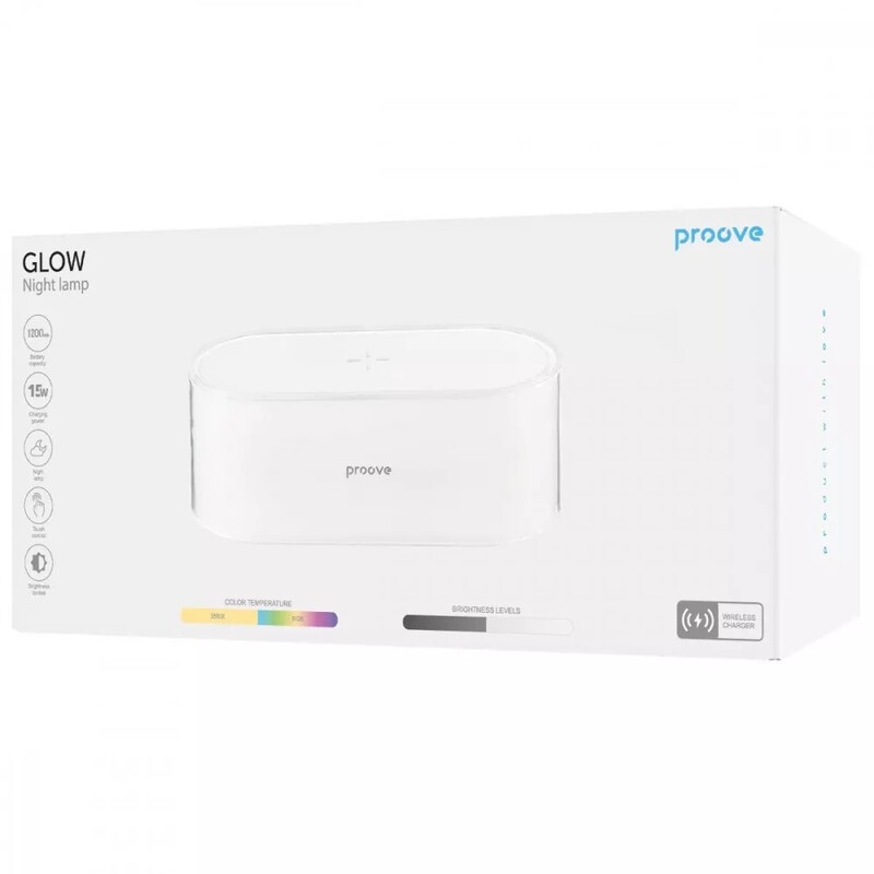 Ночник с беспроводной зарядкой Proove Glow White (PLPG00102002)