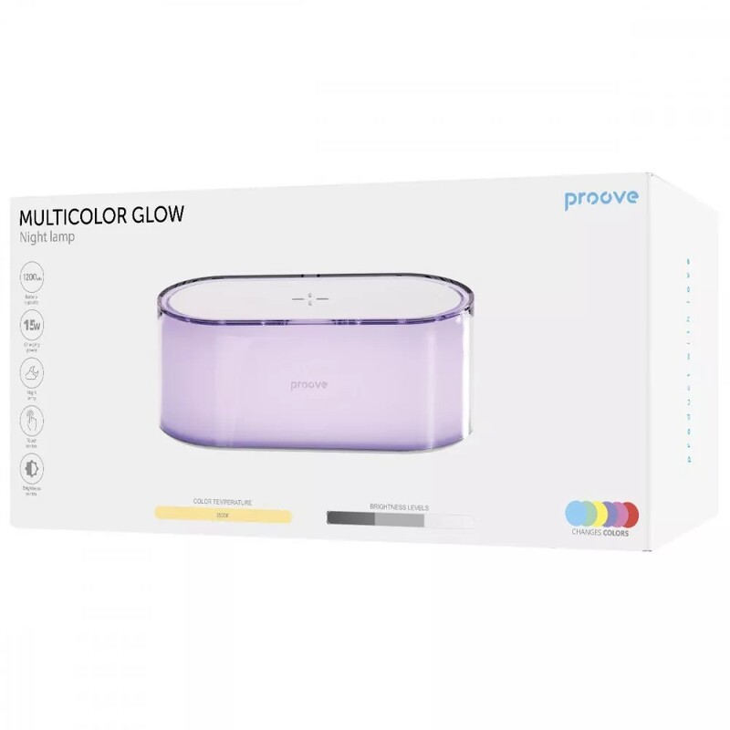 Нічник із бездротовою зарядкою Proove Multicolor Glow White (PLGM00102002)