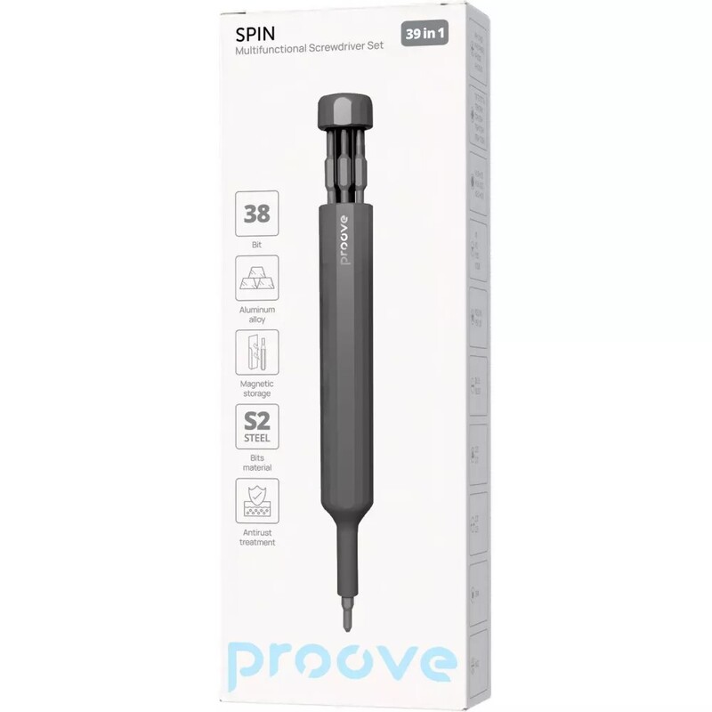 Набор отверток Proove Spin 39in1 MTSS39000003 Gray