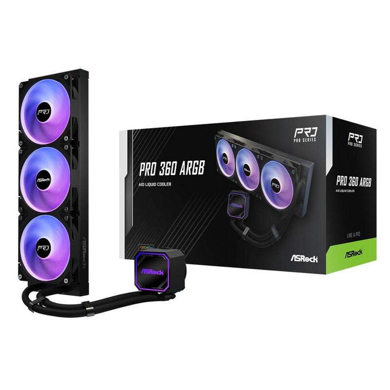 Система водяного охлаждения Asrock Pro ARGB 360 Black