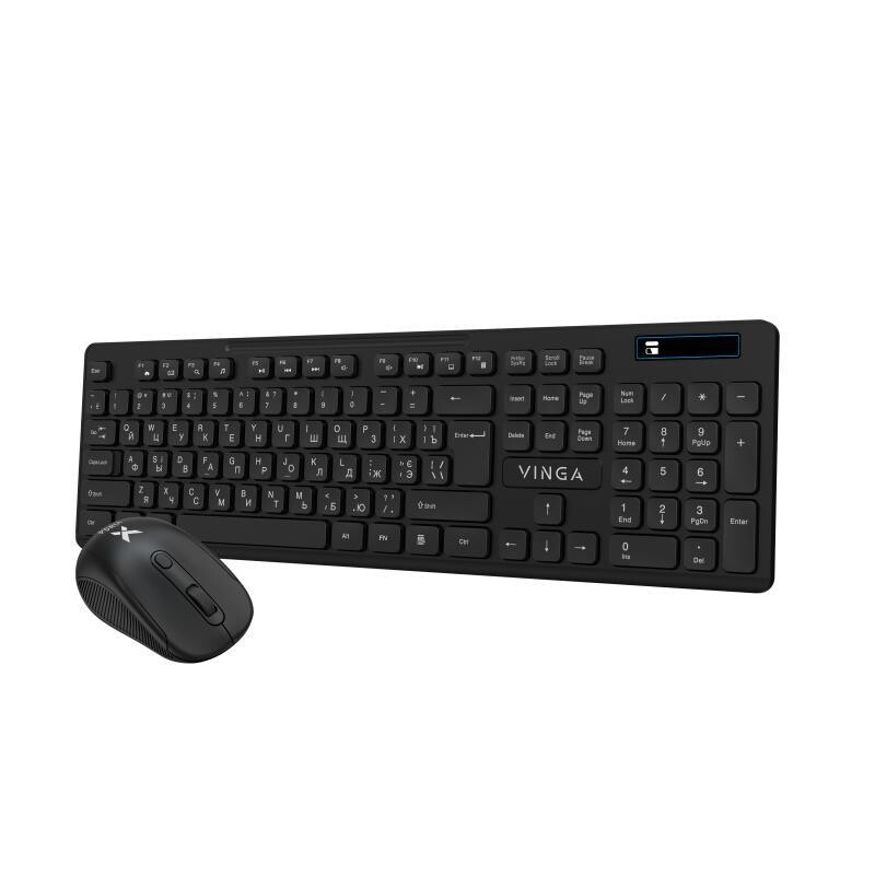 Комплект (клавиатура+мышь) беспроводной Vinga KBSW-100 Black
