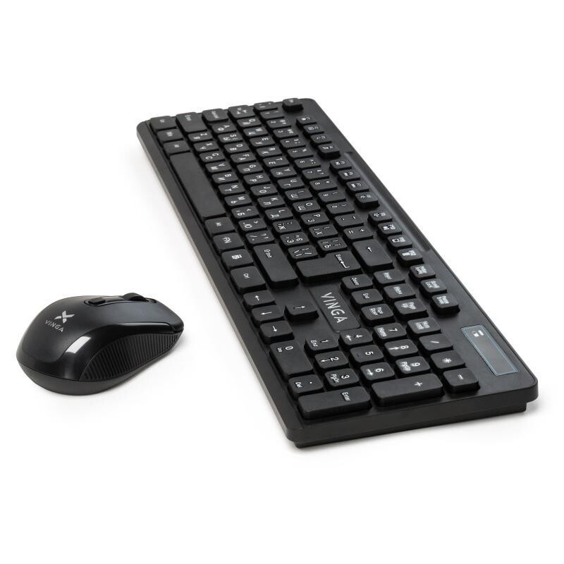Комплект (клавиатура+мышь) беспроводной Vinga KBSW-100 Black