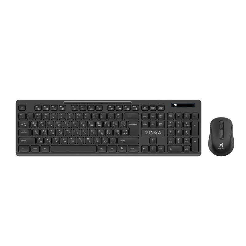 Комплект (клавиатура+мышь) беспроводной Vinga KBSW-100 Black