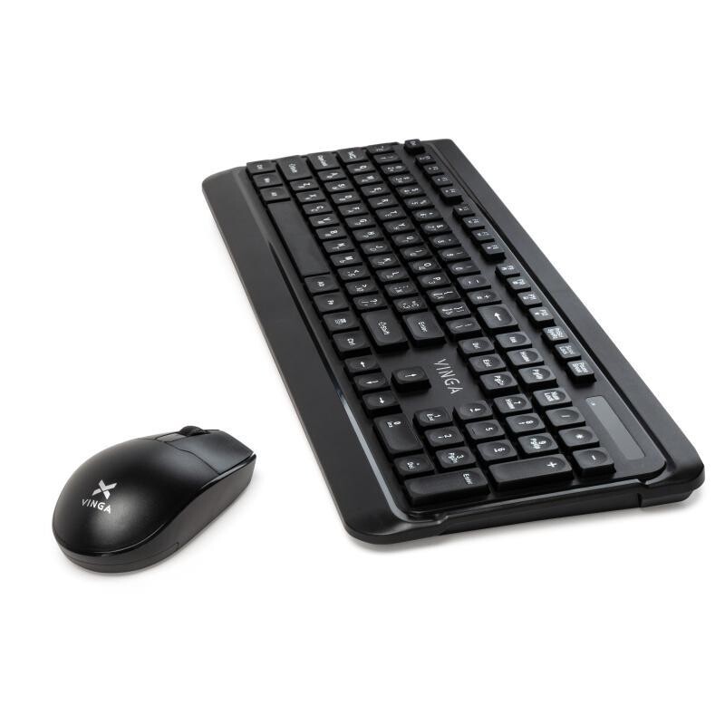 Комплект (клавиатура+мышь) беспроводной Vinga KBSW-110 Black