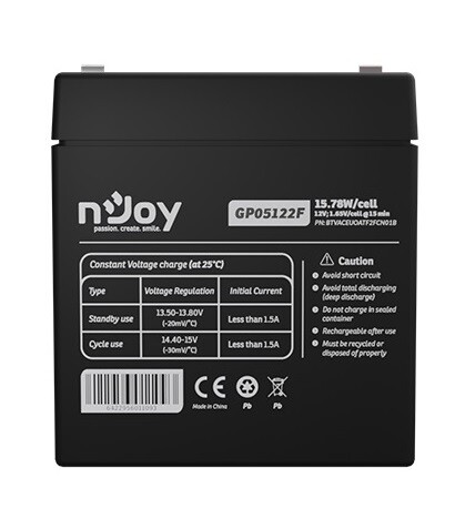 Акумуляторна батарея Njoy GP05122F 12V 5AH (BTVACEUOBTO2FCW01B) AGM