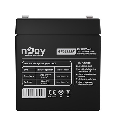 Акумуляторна батарея Njoy GP05122F 12V 5AH (BTVACEUOBTO2FCW01B) AGM