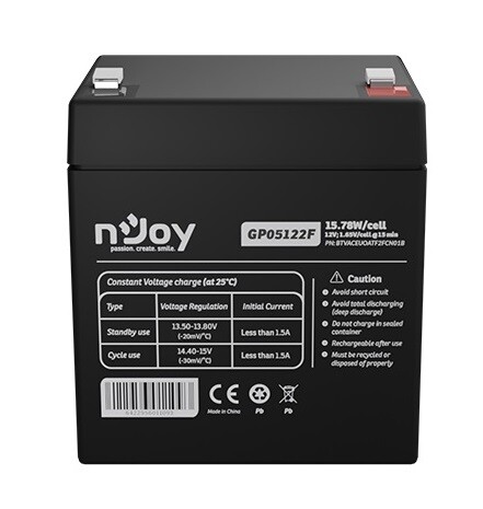 Акумуляторна батарея Njoy GP05122F 12V 5AH (BTVACEUOBTO2FCW01B) AGM