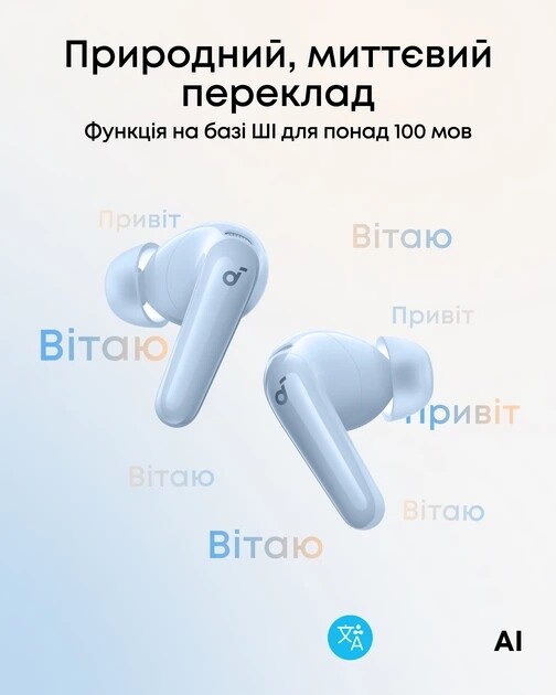 Bluetooth-гарнітура Anker SoundCore R60i NC Blue (D1202G31)