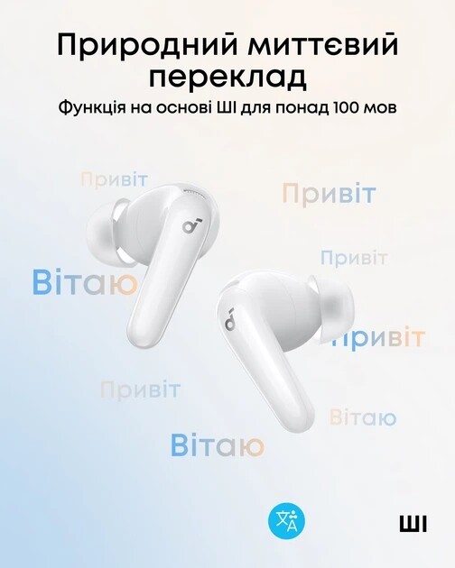 Bluetooth-гарнітура Anker SoundCore R60i NC White (D1202G21)