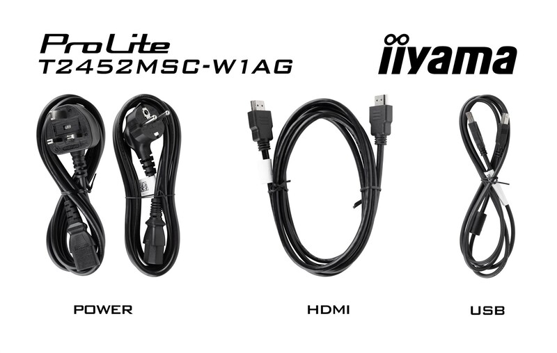 Монiтор Iiyama 24" ProLite T2452MSC-W1AG IPS White 100Hz