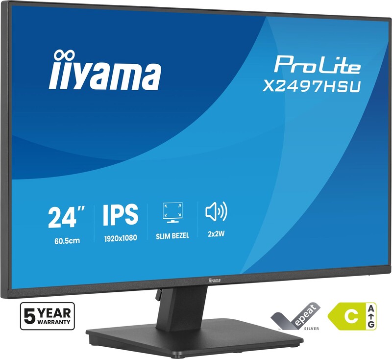 Монiтор Iiyama 23.8" ProLite X2497HSU-B1 IPS Black 120Hz