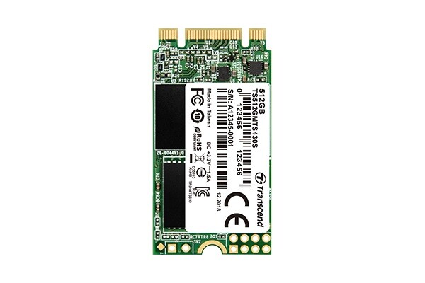 Накопитель SSD  512GB Transcend 430S M.2 2242 SATAIII 3D TLC (TS512GMTS430S)