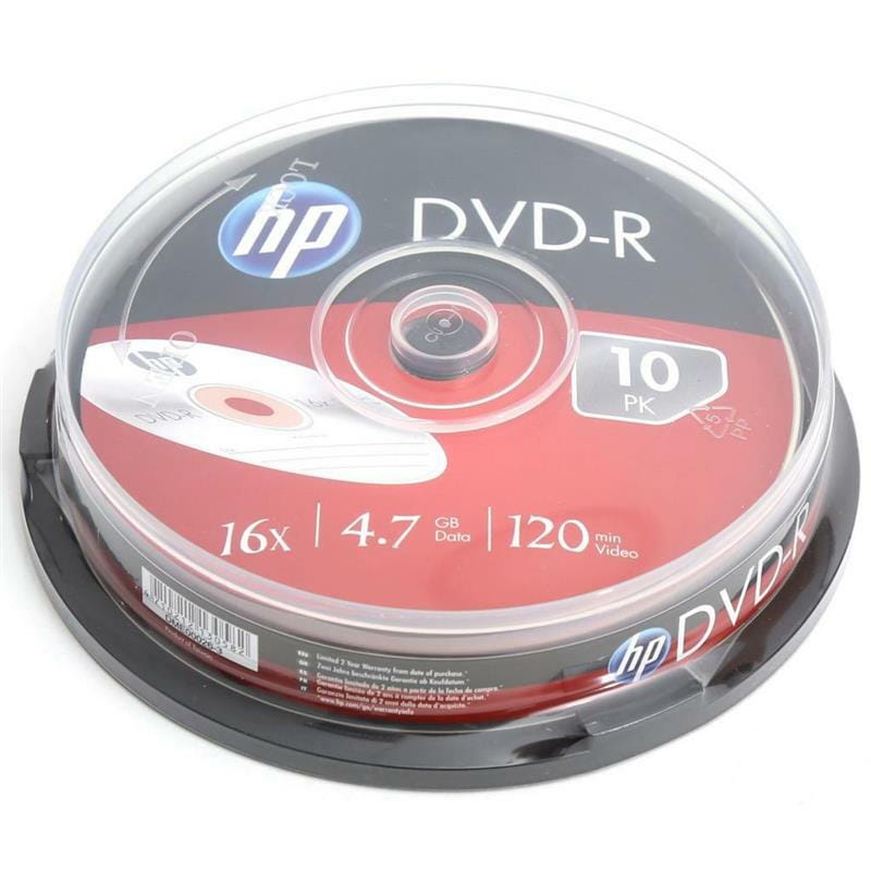 Диски DVD+R HP (69315 /DME00026-3) 4.7GB 16x, шпиндель, 10 шт