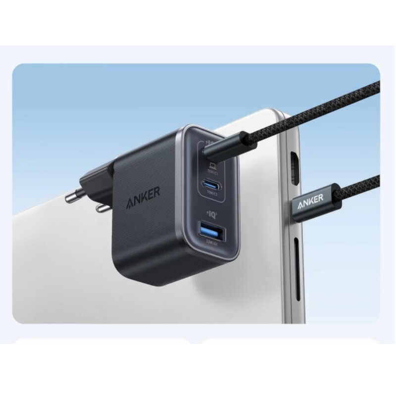 Мережевий зарядний пристрій Anker Charger 70W, 2xUSB-C, 1xUSB-A, Black (A121AL11)