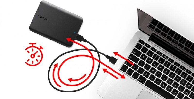 Внешний жесткий диск 2.5" USB 1.0TB Toshiba Canvio Basics EXCL Black (HDTB510MK3AA)