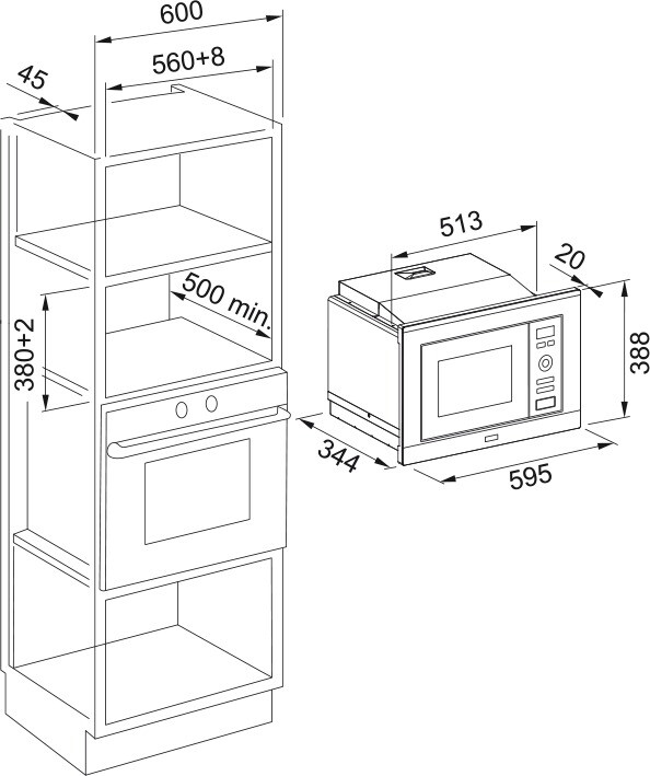 Вбудована мікрохвильова піч Franke FSL 20 MW BK (131.0632.993)
