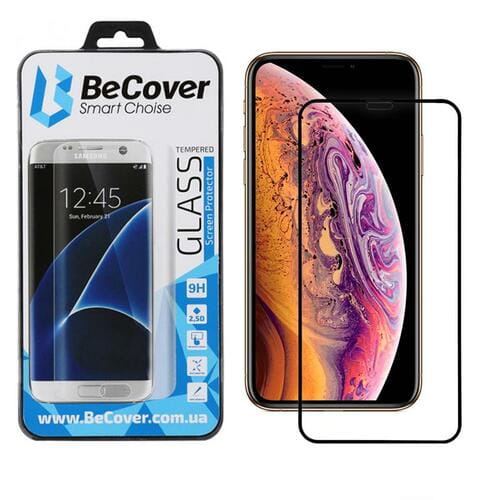 Фото - Защитное стекло / пленка Becover Захисне скло  для Apple iPhone X/XS Black  702622 (702622)