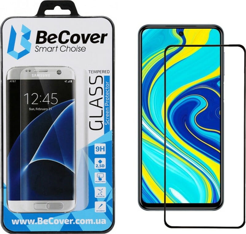 Защитное стекло BeCover для Xiaomi Redmi Note 9s/9 Pro/9 Pro Max Black (704835)