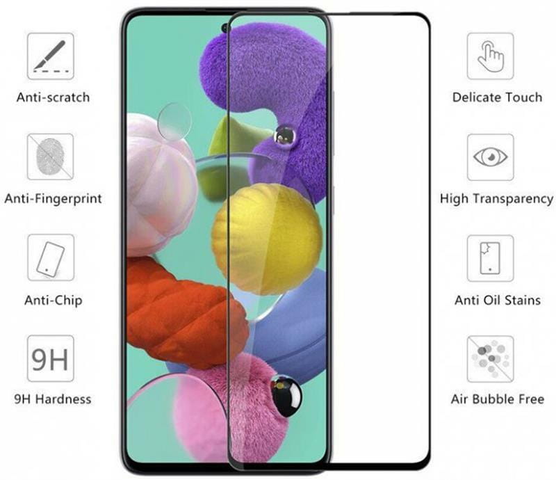 Защитное стекло Drobak для Samsung Galaxy A51 SM-A515 Black (454517)