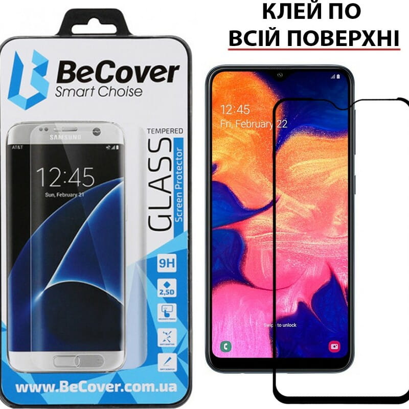 Защитное стекло BeCover для Samsung Galaxy A10 SM-A105 Black (703677)