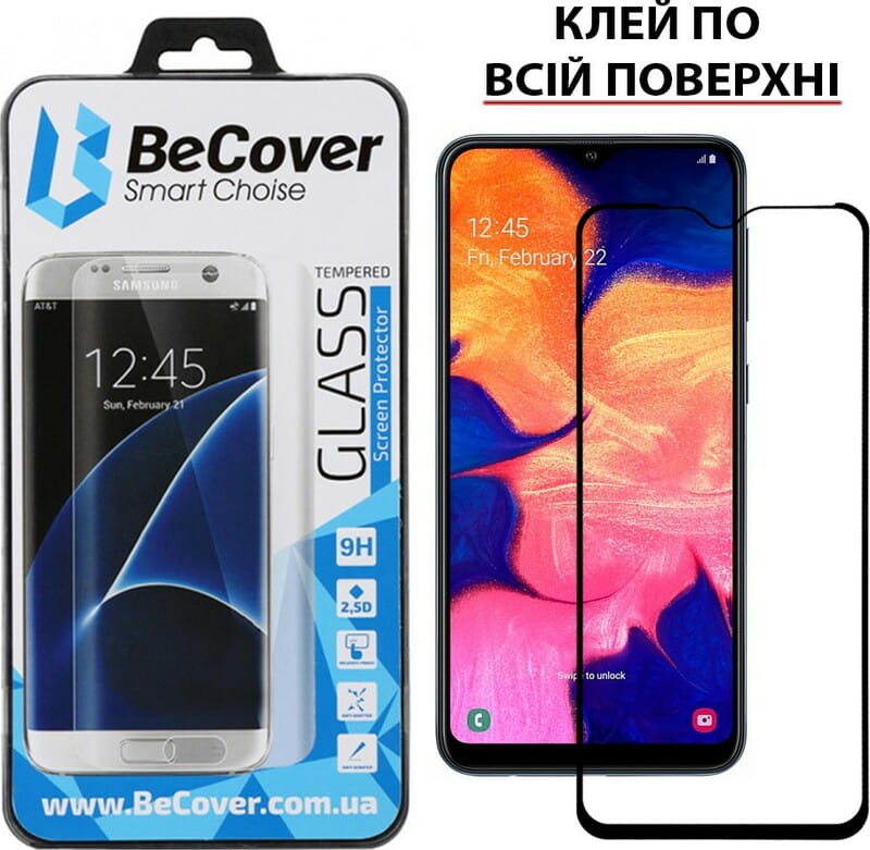 Защитное стекло BeCover для Samsung Galaxy A10 SM-A105 Black (703677)