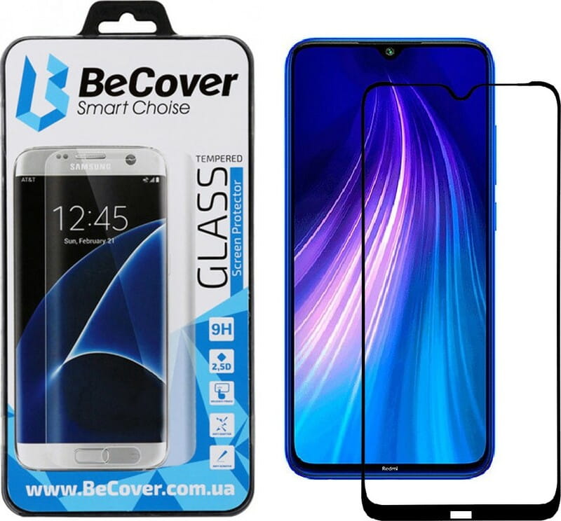 Защитное стекло BeCover для Xiaomi Redmi Note 8T Black (704525)