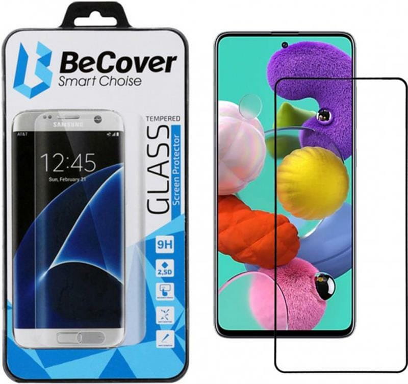 Защитное стекло BeCover для Samsung Galaxy A51 SM-A515 Black (704668)