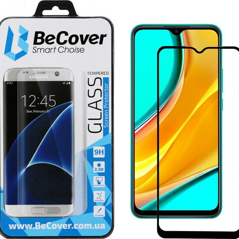 Защитное стекло BeCover для Xiaomi Redmi 9 Black (705112)