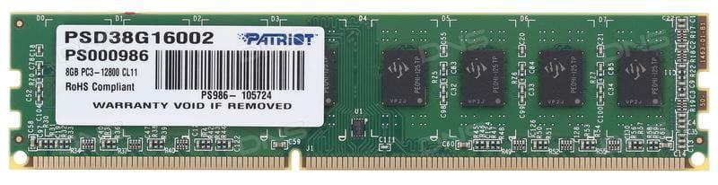 Модуль пам`яті DDR3 8GB/1600 Patriot Signature Line (PSD38G16002)