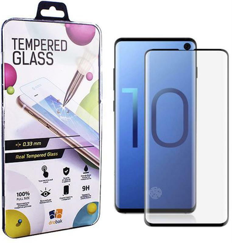 Защитное стекло Drobak для Samsung Galaxy S10 SM-G973 Black, 3D (441614)