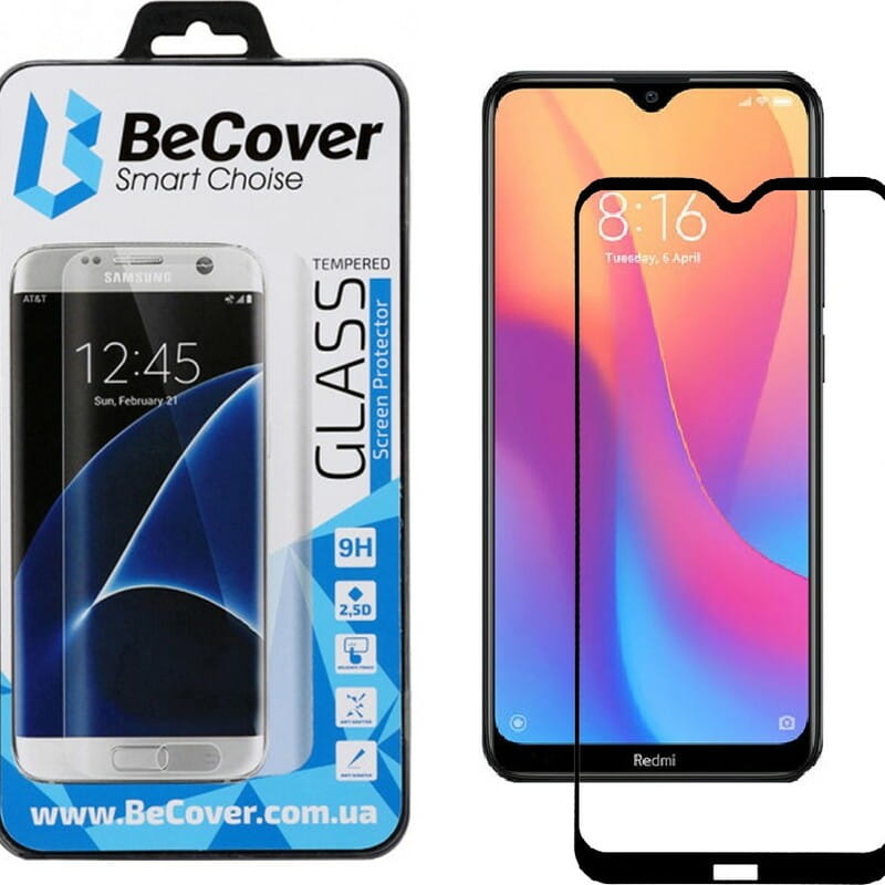 Защитное стекло BeCover для Xiaomi Redmi 8A Black (704160)