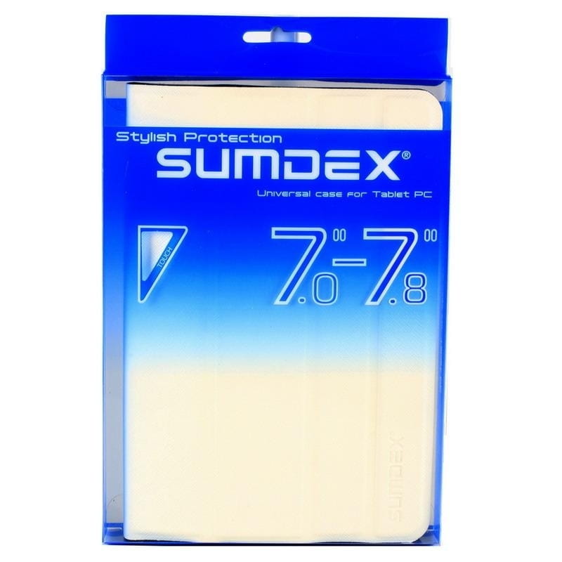 Чохол-книжка Sumdex універсальний 7" White (TCH-704WT)