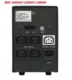 Джерело безперебійного живлення Powercom 1200VA/720W, Lin.int, AVR, 5 x IEC, USB, RJ-45 (BNT-1200AP)