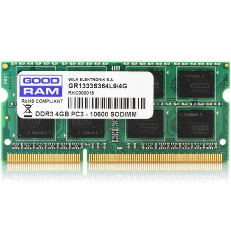 Модуль памяти SO-DIMM 4GB/1333 DDR3 GOODRAM (GR1333S364L9S/4G)