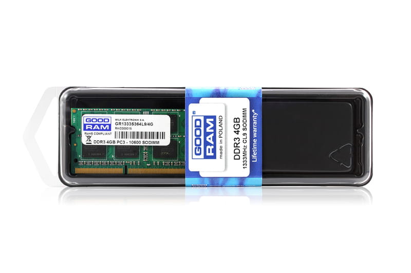 Модуль памяти SO-DIMM 4GB/1333 DDR3 Goodram (GR1333S364L9S/4G)