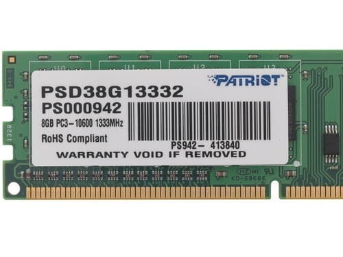 Модуль пам`яті DDR3 8GB/1333 Patriot Signature Line (PSD38G13332)