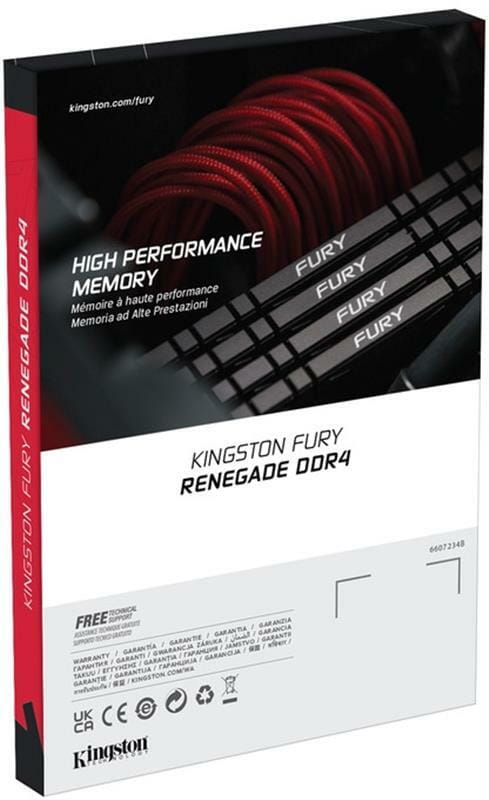 Модуль пам`ятi DDR4 2x32GB/3600 Kingston Fury Renegade (KF436C18RBK2/64)