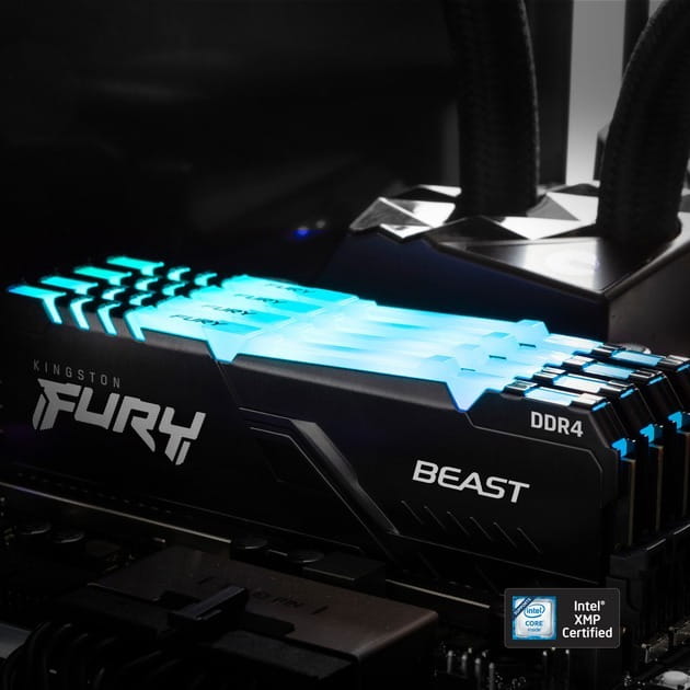 Модуль памяти DDR4 2x16GB/3600 Kingston Fury Beast RGB Black (KF436C18BBAK2/32)