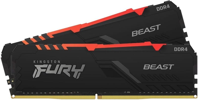 Модуль памяти DDR4 2x16GB/3600 Kingston Fury Beast RGB Black (KF436C18BBAK2/32)